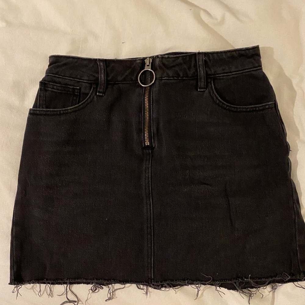 Black mini skirt